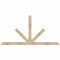 Ekena Millwork Saratoga Rough Sawn Timber Gable Bracket, Douglas Fir, 84"W x 42"H x 2"D x 4"F, 12/12 Pitch GBW084X42X0204SAR00RDF - alternate 1